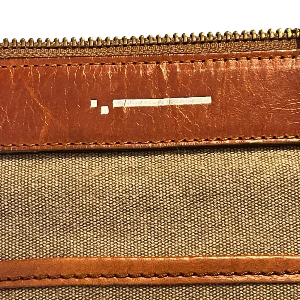 La Portegna X Svbscription Colab Brown Canvas &‎ Leather Laptop Tote Bag RARE
